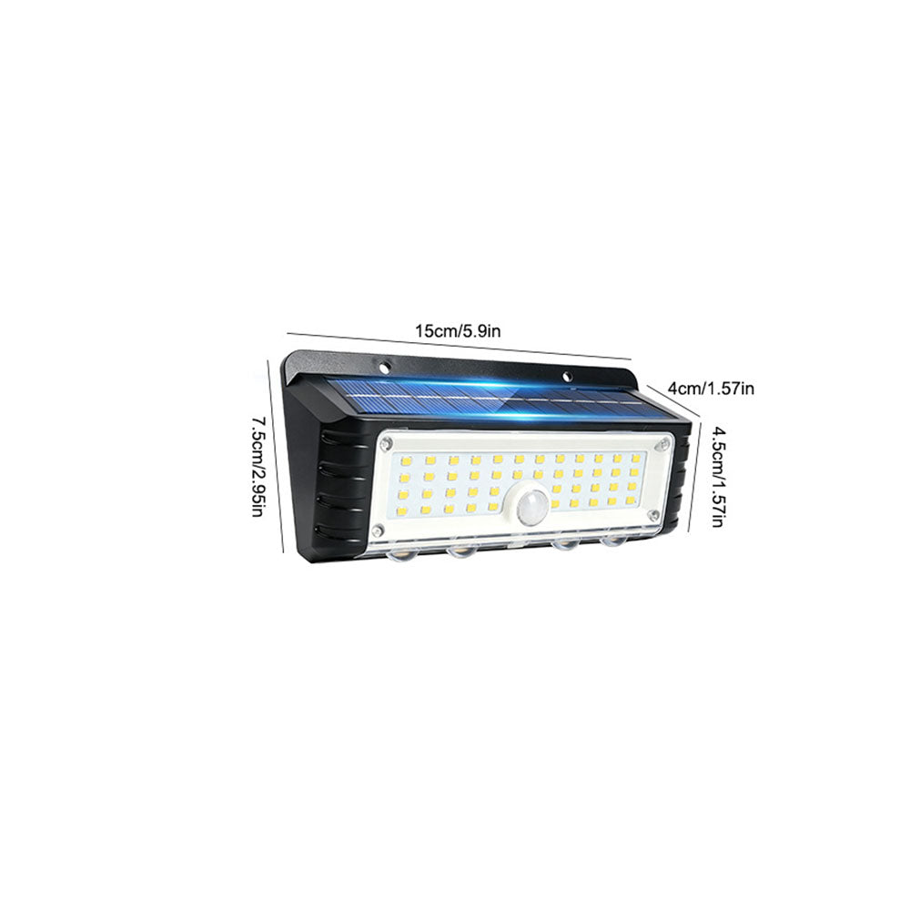Solar Powered Motion Sensor LED Outdoor Wall Light - Waterproof Security Exterior Wall Lamp for Patio Porch Garden Yard