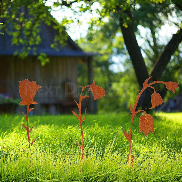 3 Pcs Rusty Lily of the Valley Garden Stake Next Deal Shop