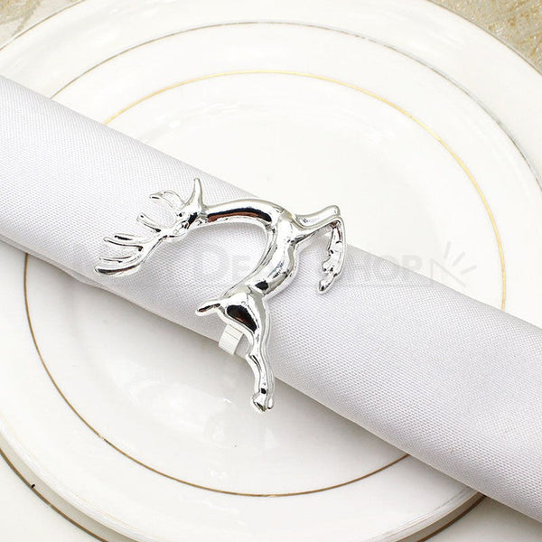 6 Pcs Silver Reindeer Napkin Ring Next Deal Shop