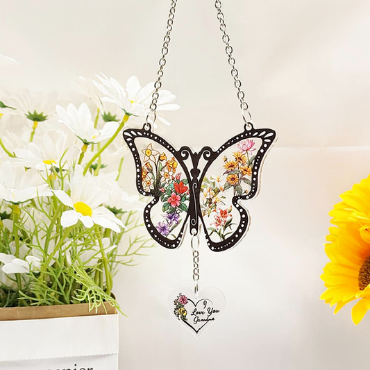 Acrylic Butterfly Hanging Ornament - Home Window Patio Yard Indoor Outdoor Hanging Decor