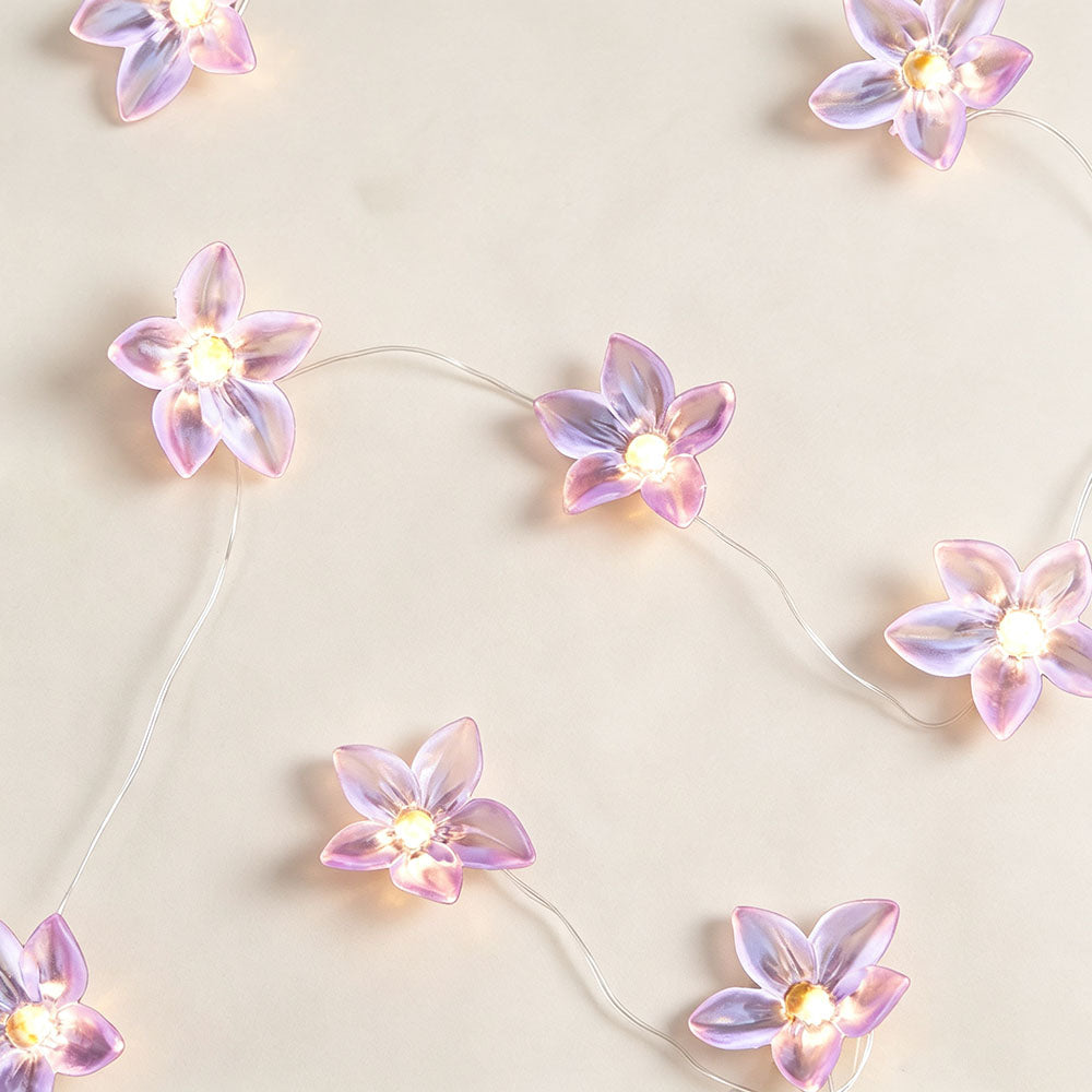6.56 ft 20 LED Purple Flower Fairy String Lights-View 4-Next Deal Shop