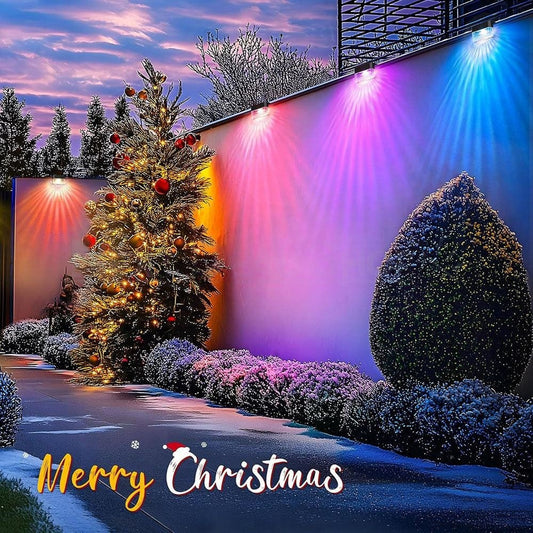 Dazzling Solar Powered 2 Mode LED Fence Light - Waterproof Outdoor Patio Wall Garden Lighting