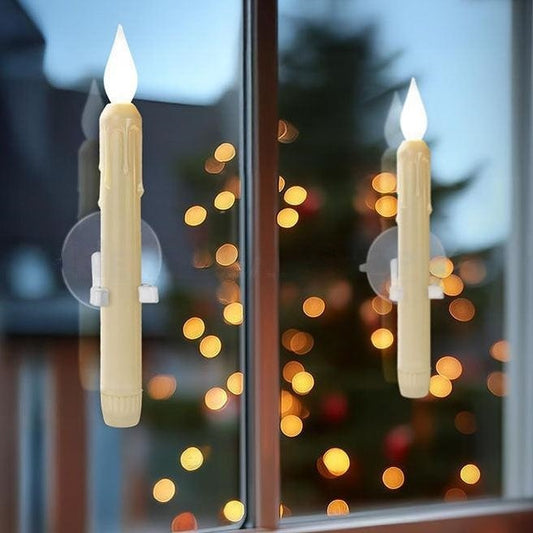 Dusk to Dawn Auto On LED Window Candles - 6 Pack, Window Holiday Accent Lighting