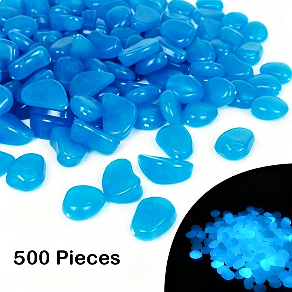 Glow-in-the-Dark Ambient LED Garden Pebbles - Luminous Pathway & Flower Bed Decor