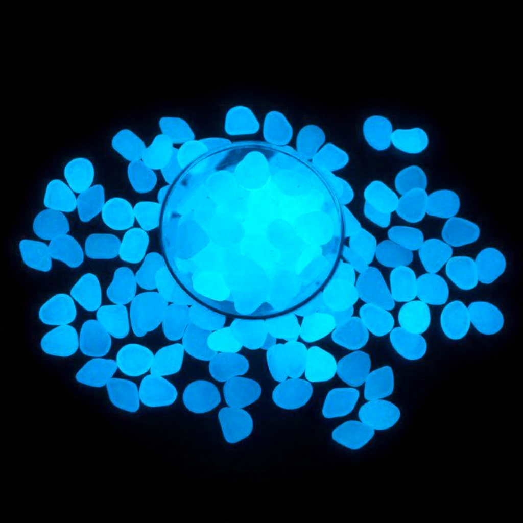 Glow-in-the-Dark Enchanted Garden Stones - Luminous Pebbles for Pathway & Lawn Accent Decor
