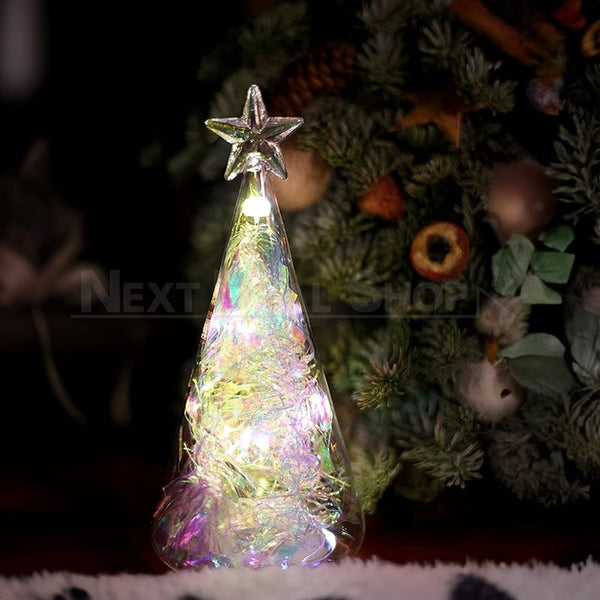 Iridescent Lighted Glass Tree Lamp Next Deal Shop