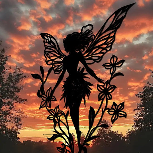 Metal Flower Fairy Silhouette Garden Decor-Next Deal Shop-Next Deal Shop