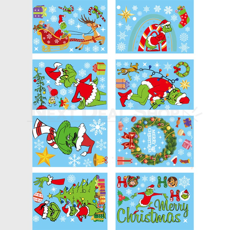 8 Sheets Naughty Christmas Window Cling-View 6-Next Deal Shop