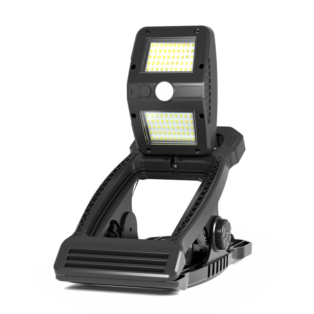 Solar Powered Motion Sensor Clip‑On LED Outdoor Fence Light - Waterproof Security Fence Lamp for Patio Porch Garden Yard