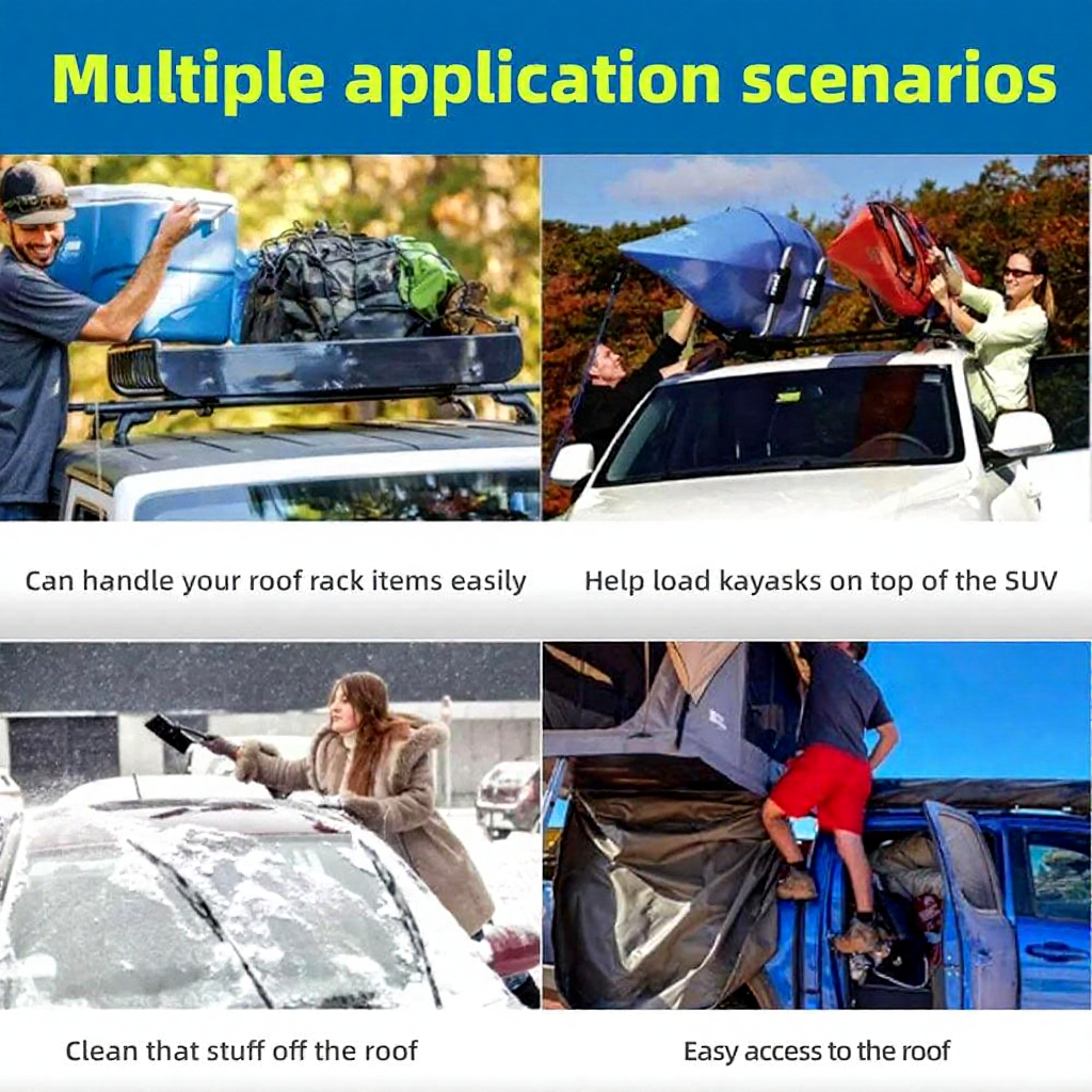 Practical Car Latch Door Step with Glass Breaker - Multi Function Vehicle Emergency Safety Accessory