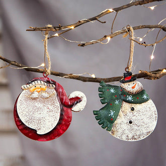 Rustic Metal Christmas Hanging Ornament
