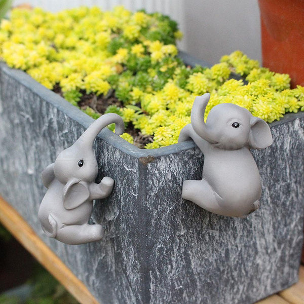 elephant planter pot Set of 2 Adorable Elephant Plant Pot Huggers – nextdealshop.com