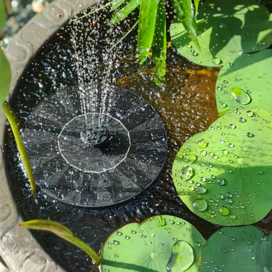 Free Standing Floating Solar Powered Water Fountain Pump for Bird Bath - Yard Garden Pond Outdoor Backyard Landscape Water Decor