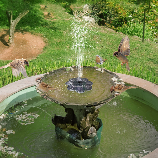 SolarPowered Outdoor Water Fountain Kit Great Addition to Your Gard
