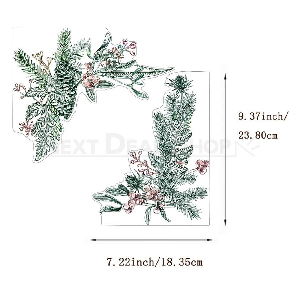 Vintage Christmas Pine Needle & Berry Window Cling-View 4-Next Deal Shop