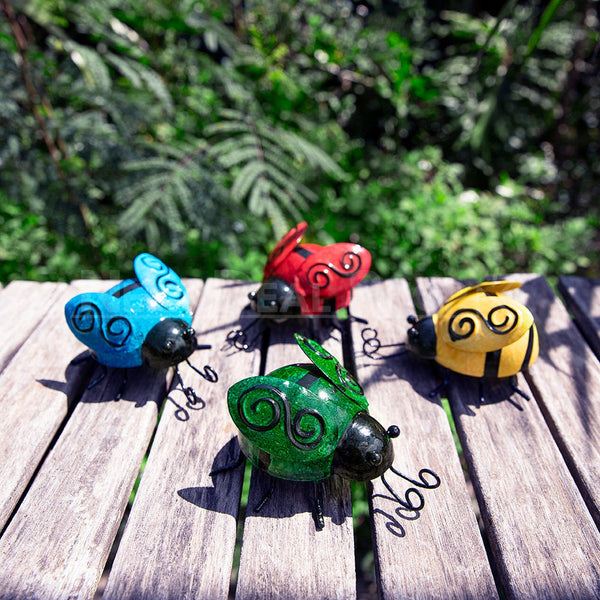 HandPainted Metal Beetle Wall Decor