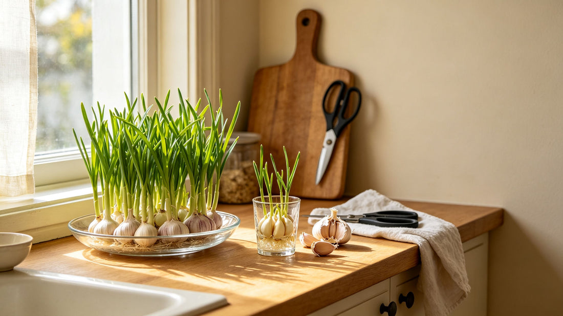 Kitchen Scraps Gardening: How to Regrow Fresh Garlic Greens from Leftover Cloves 🧄🌱