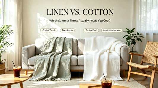 Linen vs. Cotton: The Ultimate Summer Sofa Throw Showdown