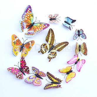 12 Pcs - Glow in the Dark Butterfly Decoration