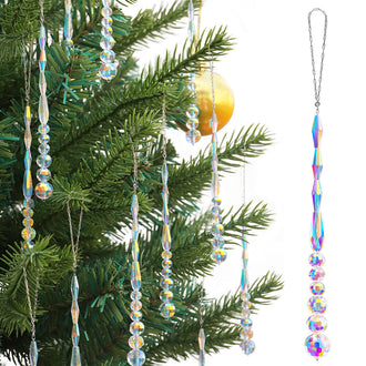 12 Pcs Iridescent Christmas Icicle Ornament Set