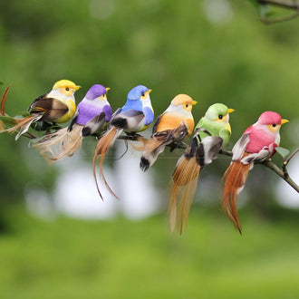 12 Pcs - Lifelike Bird Ornament