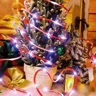 16.4ft  Solar Powered LED Candy Cane Rope Light