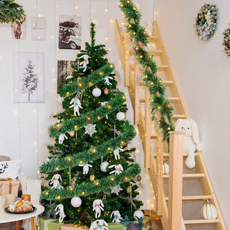 19.7 ft Christmas Lighted Tinsel Garland