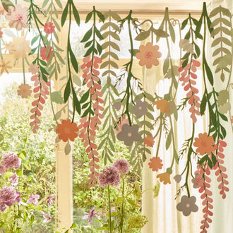 2 Pack - Colorful Floral Hanging Banner