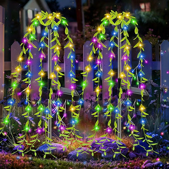 2 Pack - Solar-Powered Willow Tree Stake Light