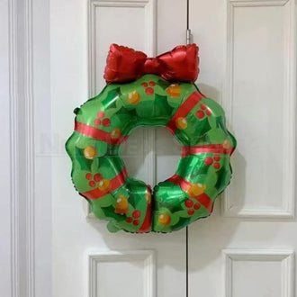 2 Pcs - Christmas Wreath Foil Balloon