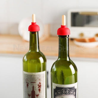 2 Pcs - Funny Toilet Plunger Wine Bottle Stopper