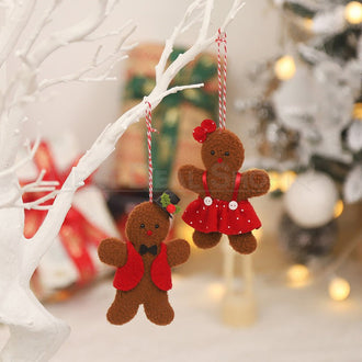 2 Pcs - Gingerbread Christmas Hanging Ornament