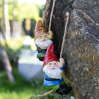 2 Pcs - Hanging Gnome Garden Statue