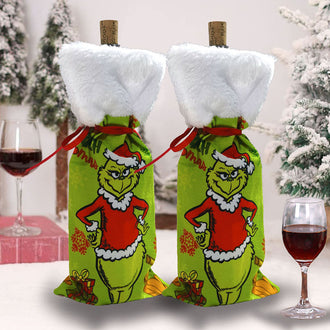 2 Pcs - Naughty Christmas Wine Bottle Cover