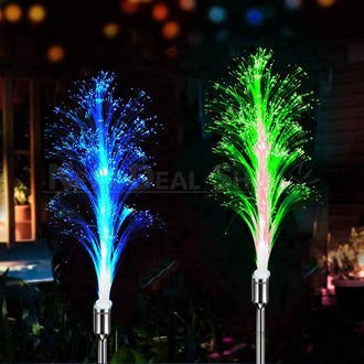 2 Pcs - Solar Powered Color-Changing Reed Stake Light