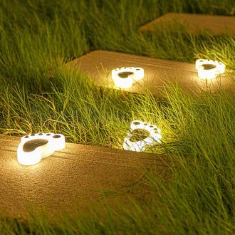 2 Pcs - Solar Powered Foot Print Ground Light