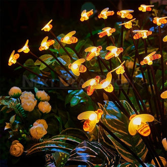 2 Pcs - Solar Powered LED Bee Stake Light
