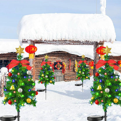 2 Pcs - Solar Powered LED Christmas Tree Stake Light-View 2-Next Deal Shop