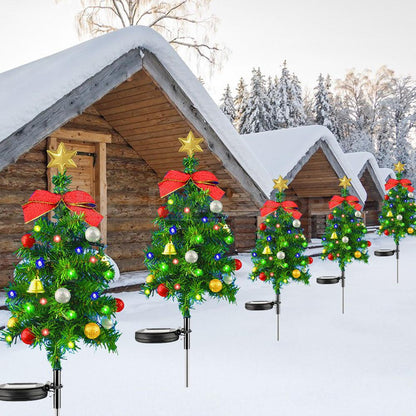 2 Pcs - Solar Powered LED Christmas Tree Stake Light-View 3-Next Deal Shop