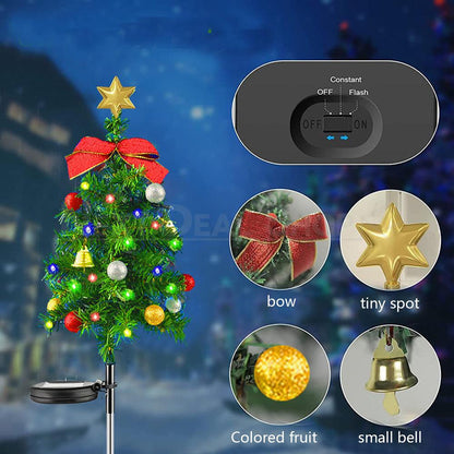 2 Pcs - Solar Powered LED Christmas Tree Stake Light-View 5-Next Deal Shop