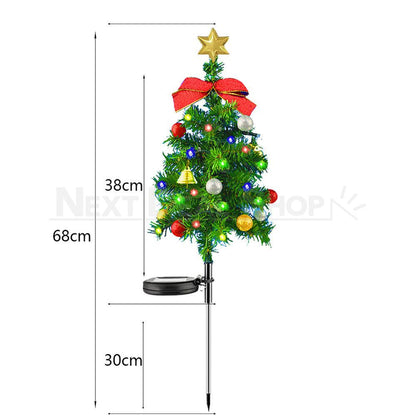 2 Pcs - Solar Powered LED Christmas Tree Stake Light-View 6-Next Deal Shop