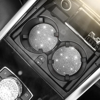 2 Pcs - Sparkly Rhinestone Car Coaster