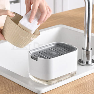 2-in-1 Dish Soap Dispenser with Sponge Holder