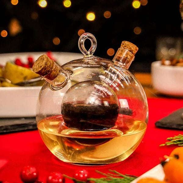 2in1 Olive Oil & Vinegar Cruet Glass Bottle