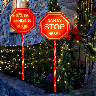 2-in-1 Solar Powered LED Christmas Sign light