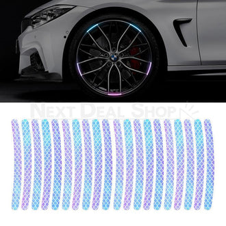 20 Pcs - Car Wheel Hub Reflective Sticker