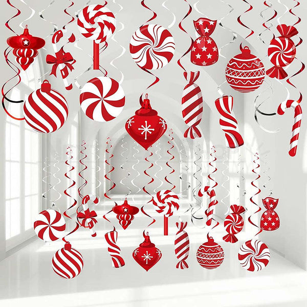 26 Pcs - Christmas Peppermint Candy Hanging Decoration-Next Deal Shop-Next Deal Shop