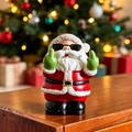 Funny Middle Finger Santa Claus Figurine - Novelty Tabletop Christmas Home Decor