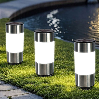 3 Pack - Solar Powered LED Outdoor Lawn Light