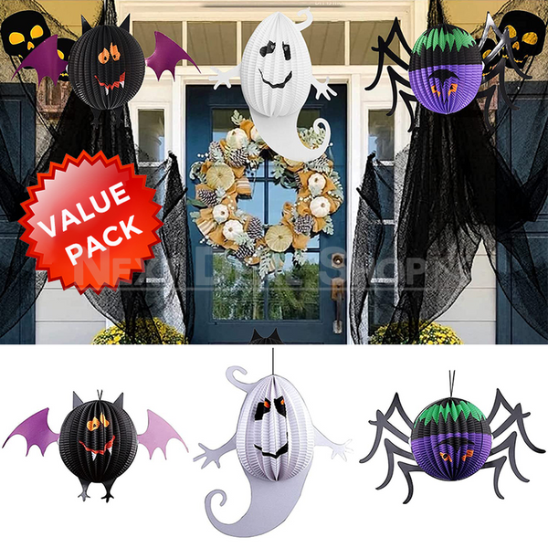 3 Pcs - Halloween Hanging Paper Lantern-Next Deal Shop-Next Deal Shop